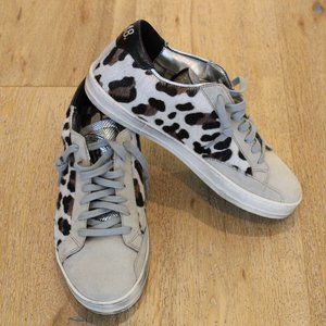 EU P448 Animal Print Calf Hair/Suede Sneakers 7